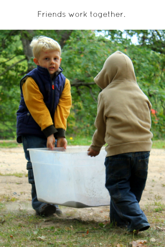 Be a Friend Social Story teaching kids how to work together with friends
