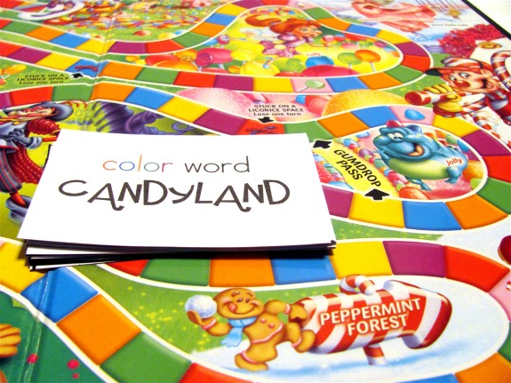 Learn Color Words with CandyLand Candy Land Color Words Practice